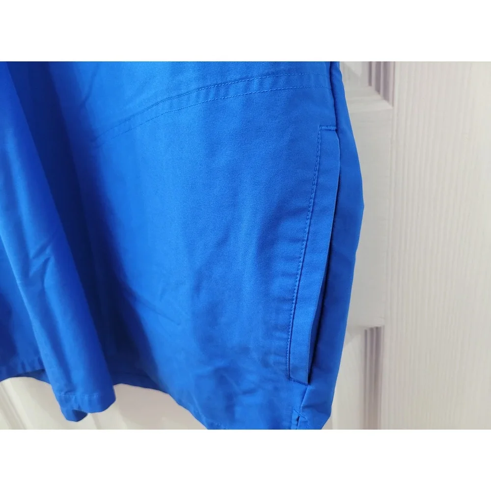 Carhartt Force Scrub Top Large Royal Blue Modern Fit V-Neck C16113 Short Sleve